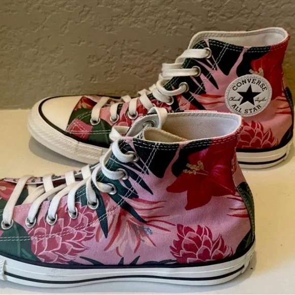 Jungle Scene Chuck Taylor High-Top Sneakers W10.5 M8.5 - Picture 5 of 10